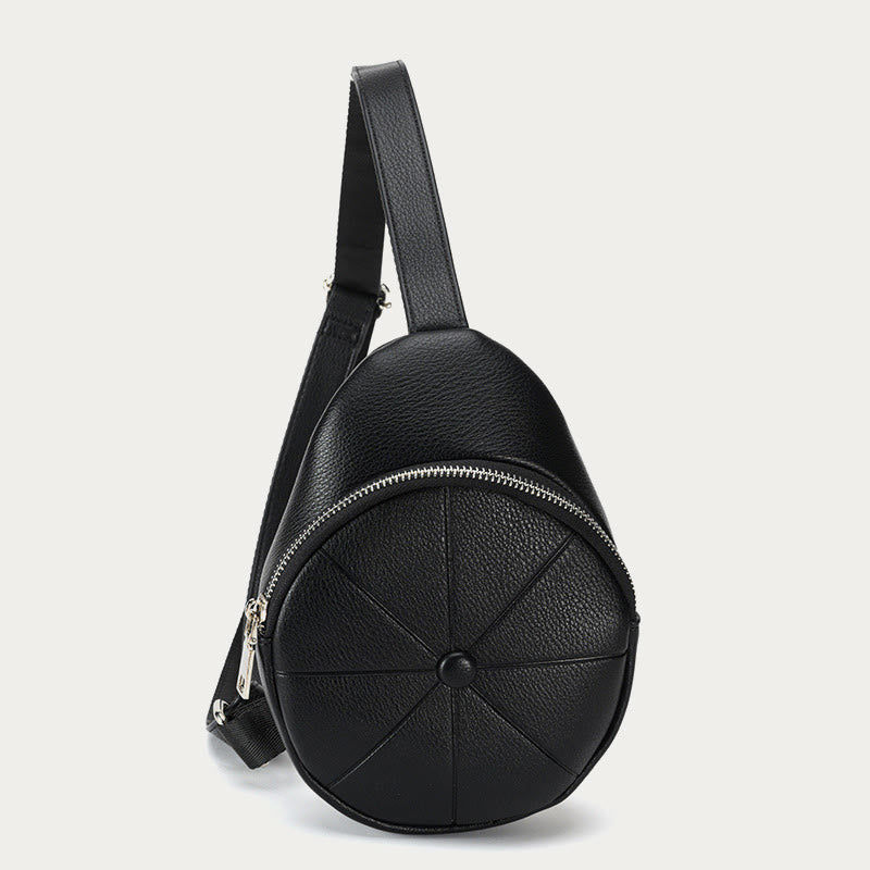 Schultertasche mit rundem Muster für Damen, einfache Umhängetasche