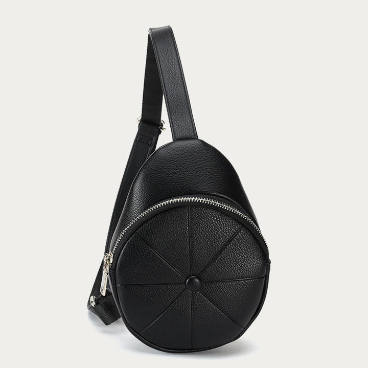 Schultertasche mit rundem Muster für Damen, einfache Umhängetasche