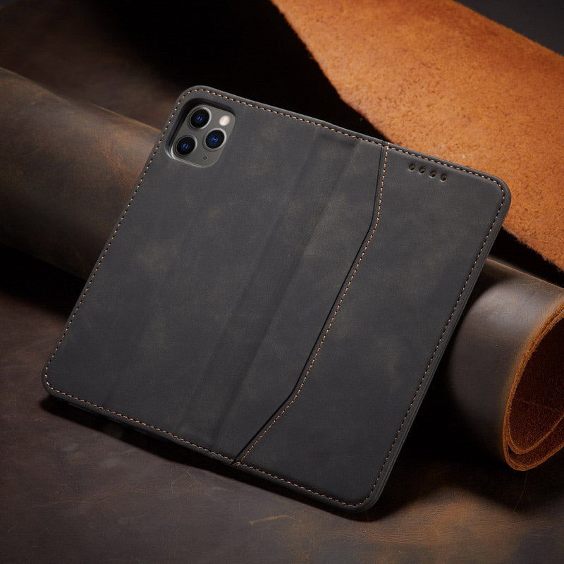 Premium PU Leder Brieftasche Hülle Kartenhalter Kompatibel mit iPhone 13 Pro Max