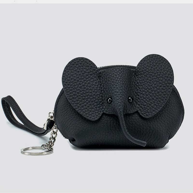 Damen Kleine Geldbörse Elefant Leder Geldbörse Wechselgeldbeutel Armband