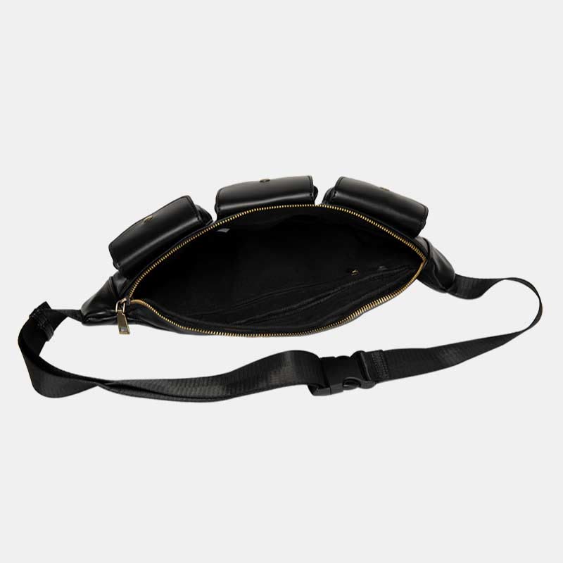 Gürteltasche für Herren, Leder, lässige Umhängetasche für den Außenbereich
