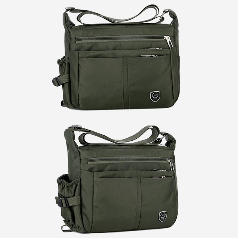 Leichte Umhängetasche aus Nylon mit mehreren Taschen für Herren