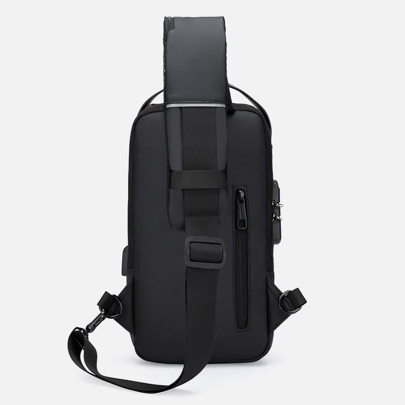 Schultertasche für Männer, stahlsichere, wasserdichte Umhängetasche mit Zahlenschloss