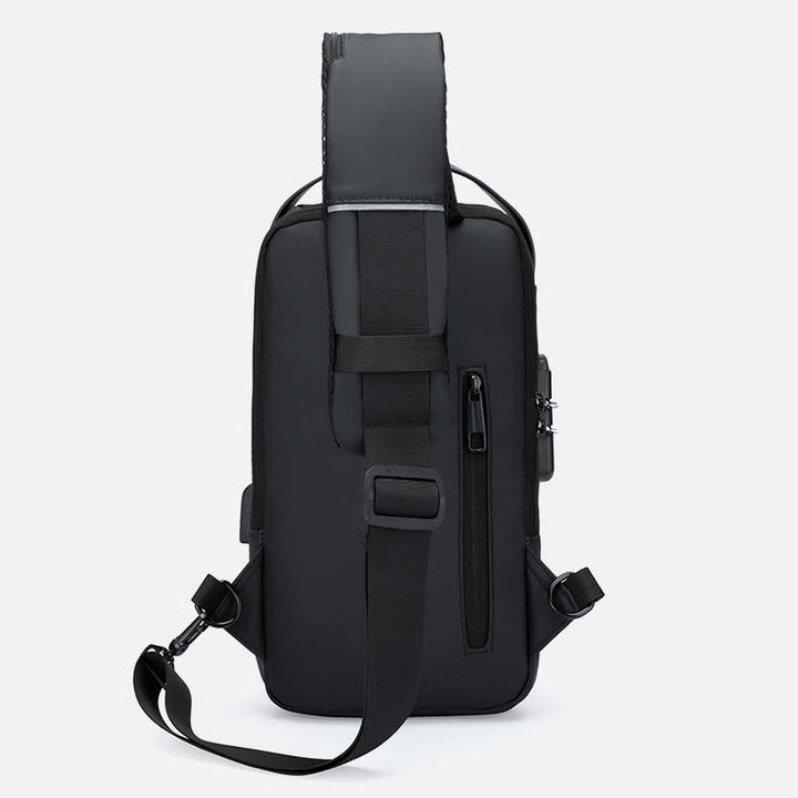 Schultertasche für Männer, stahlsichere, wasserdichte Umhängetasche mit Zahlenschloss