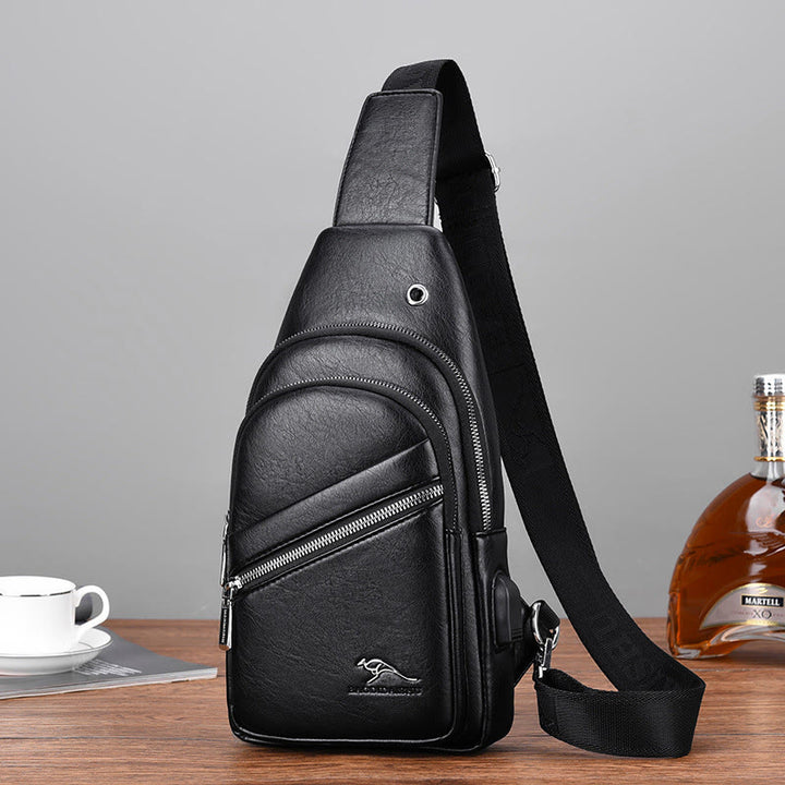 Schultertasche für Herren, große Kapazität, lässig, minimalistischer Umhängerucksack