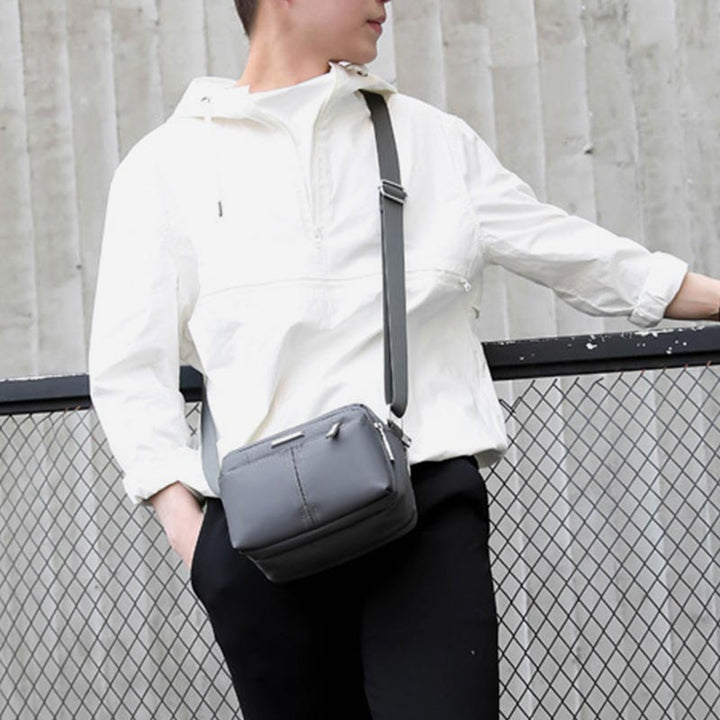 Umhängetasche mit mehreren Taschen für Herren, leichte Mini-Umhängetasche aus Nylon