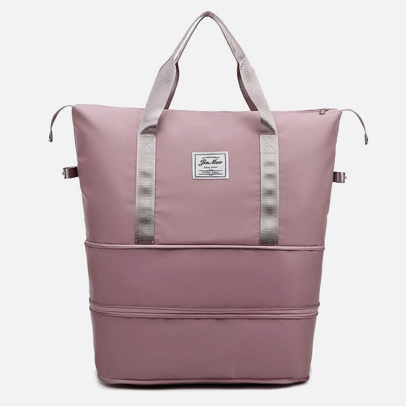 Reisetasche mit doppelter Erweiterung für Damen, groß, leicht, Oxford-Reisetasche