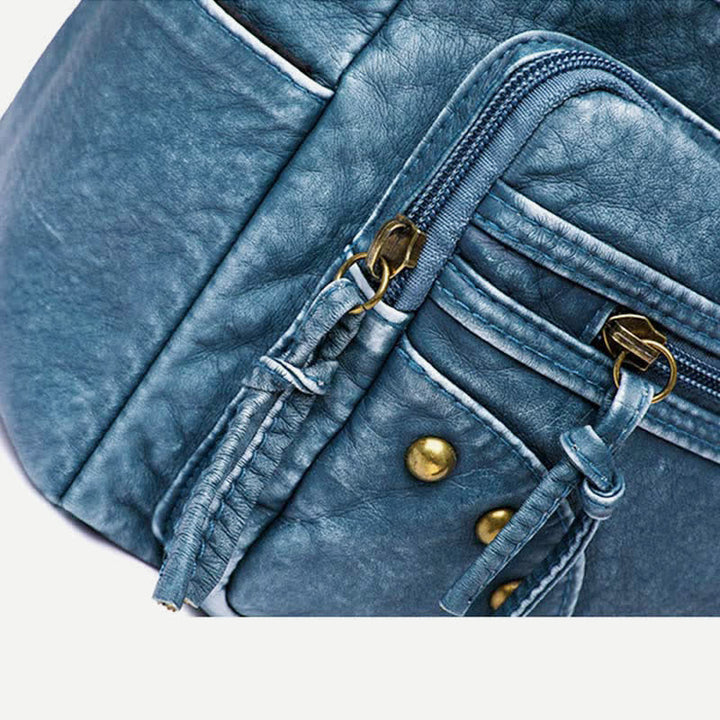 Denim Farbe Tote Handtaschen Große Kapazität Kunstleder Schulter Geldbörse
