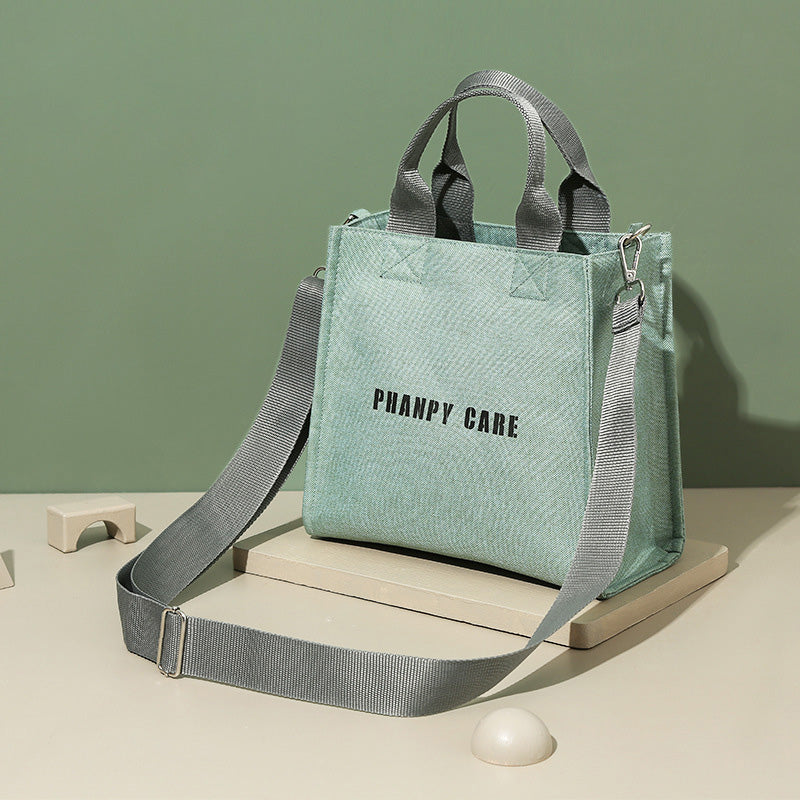 Funktionelle Handtasche, Tote Mommy Bag, Schultertasche mit mehreren Taschen und Umhängegurt