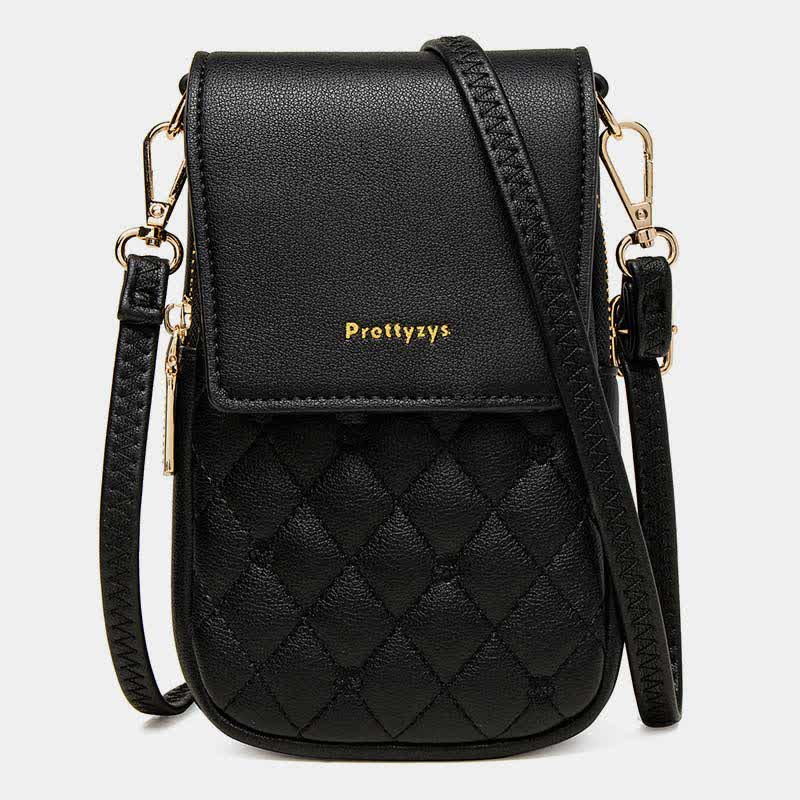 Kleine Umhängetasche für Damen, Handy-Geldbörse, Brieftasche aus Leder, Schultertasche