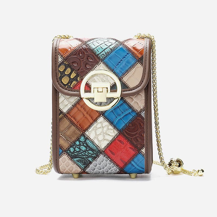 Handytasche für Damen, Mini-Umhängetasche aus echtem Leder