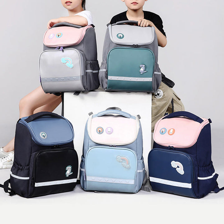 Rucksack für Kinder mit süßem Cartoon-Druck, atmungsaktiv, leicht, Schultasche