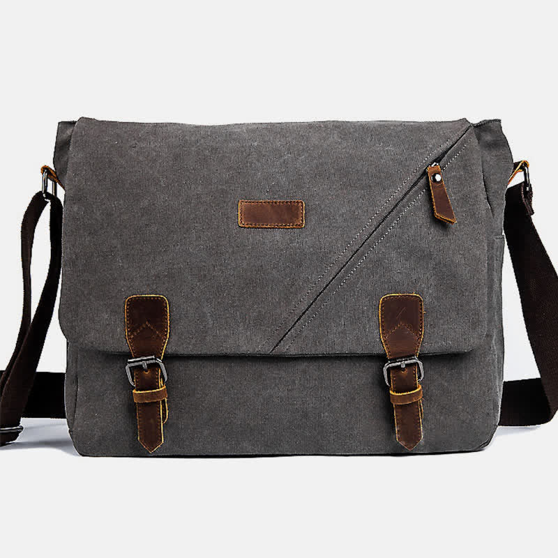 Herren Canvas Messenger Bag Retro Schulter Crossbody Rucksack Geldbörse