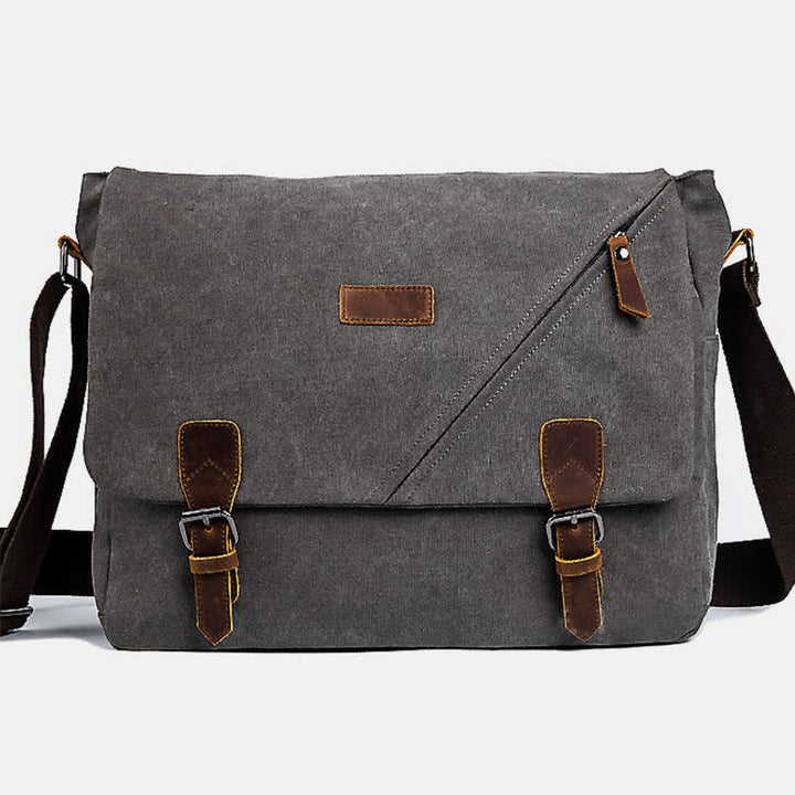 Herren Canvas Messenger Bag Retro Schulter Crossbody Rucksack Geldbörse