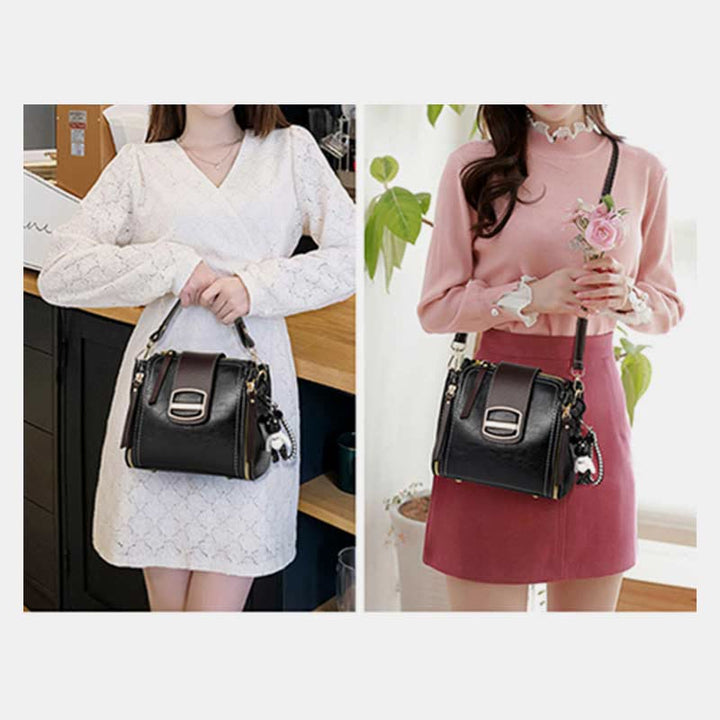 Top-Griff-Tasche für Damen, täglicher Einkaufsbeutel, Umhängetasche aus Leder