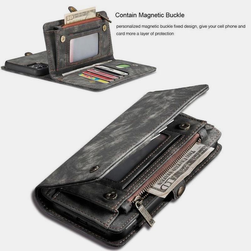 2 in 1 Magnetische Brieftasche Abnehmbare Hülle für Telefon