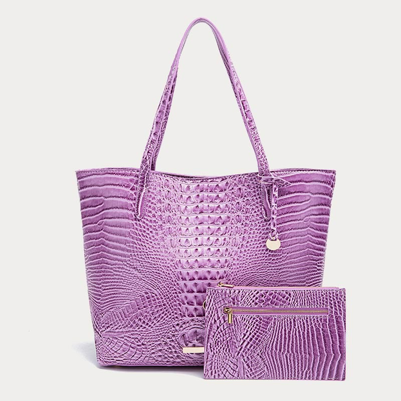 Tragetasche für Damen, tägliches Retro-Taschenset mit Krokodilmuster