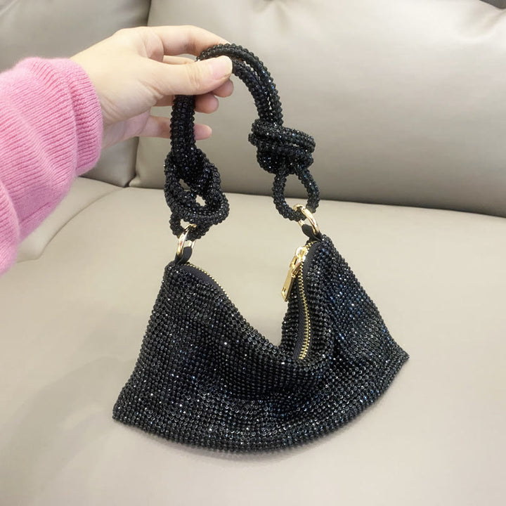Umhängetasche für Damen mit funkelnden Diamanten, mehrere Farben, Handtasche