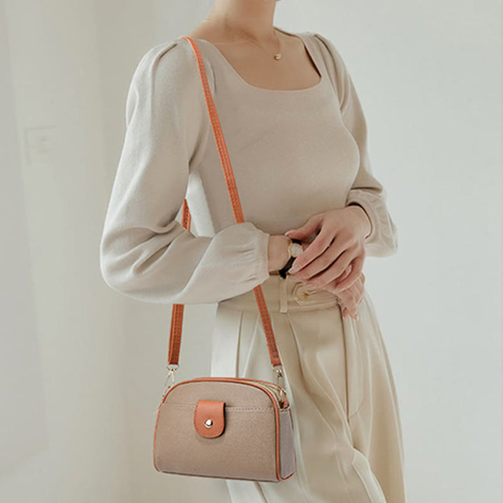 Weiche Handytasche für Damen, elegante Umhängetasche mit abnehmbarem Riemen