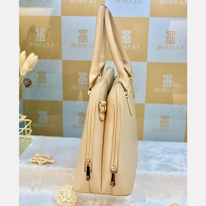 Solide Multi-Carry-Handtasche mit Muschel-Print