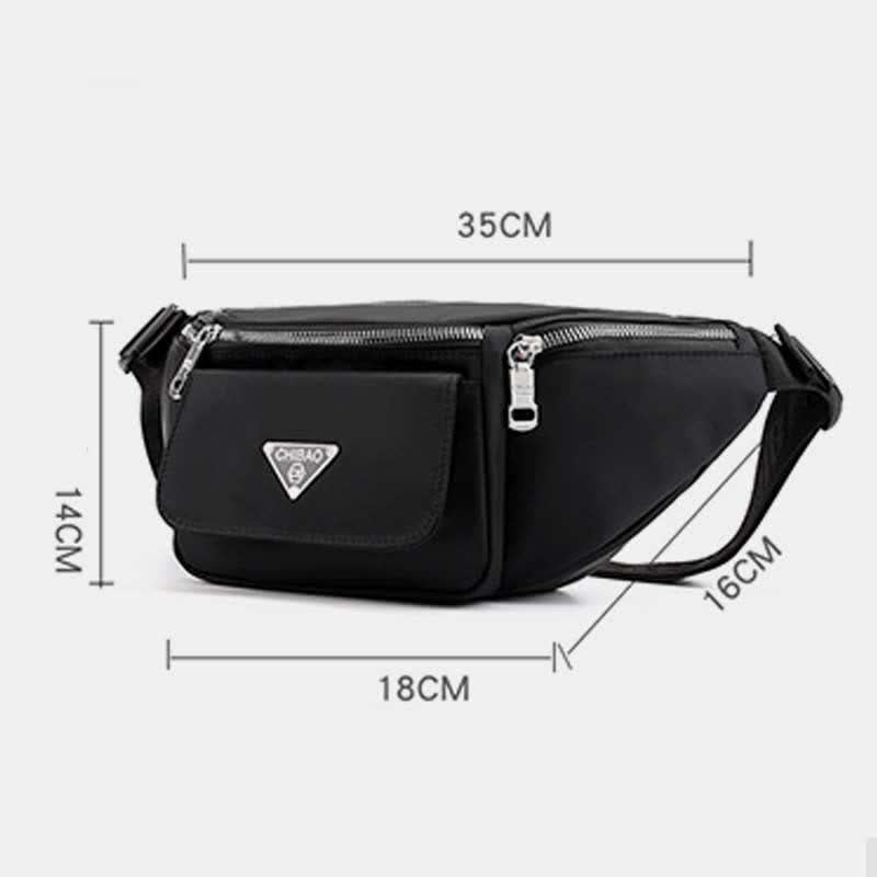 Nylon-Hüfttasche mit mehreren Taschen, leichte Brusttasche mit mehreren Tragemöglichkeiten, Hüfttasche