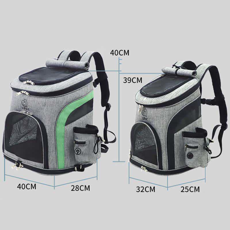Haustier-Tragerucksack mit Taschen, Plüschmatte, Leine für Welpen und Katzen
