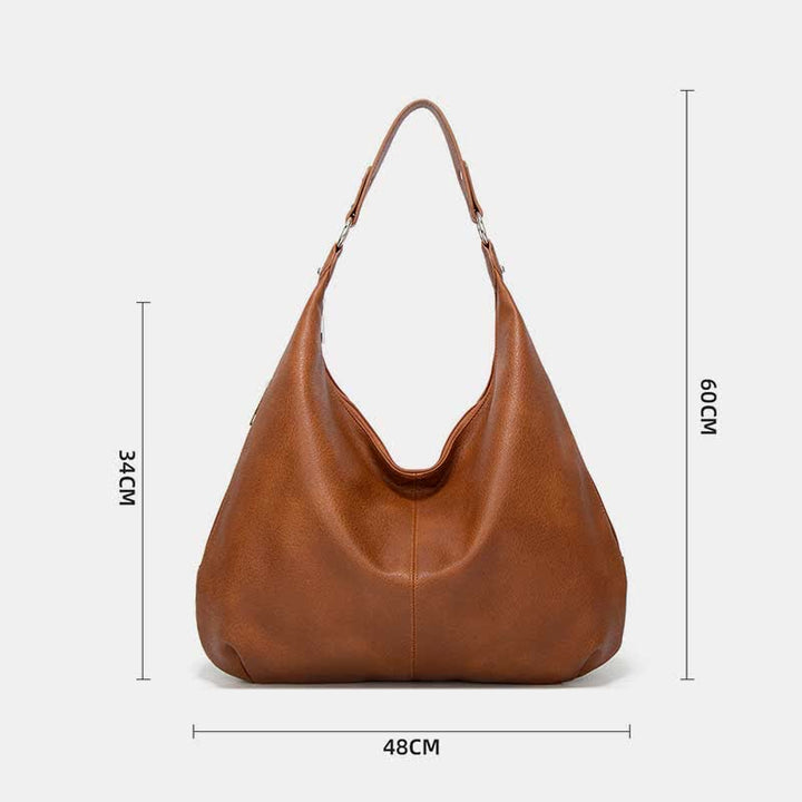 Große Hobo-Tasche aus weichem Leder, Handtasche, Tragetasche für den Alltag für Damen