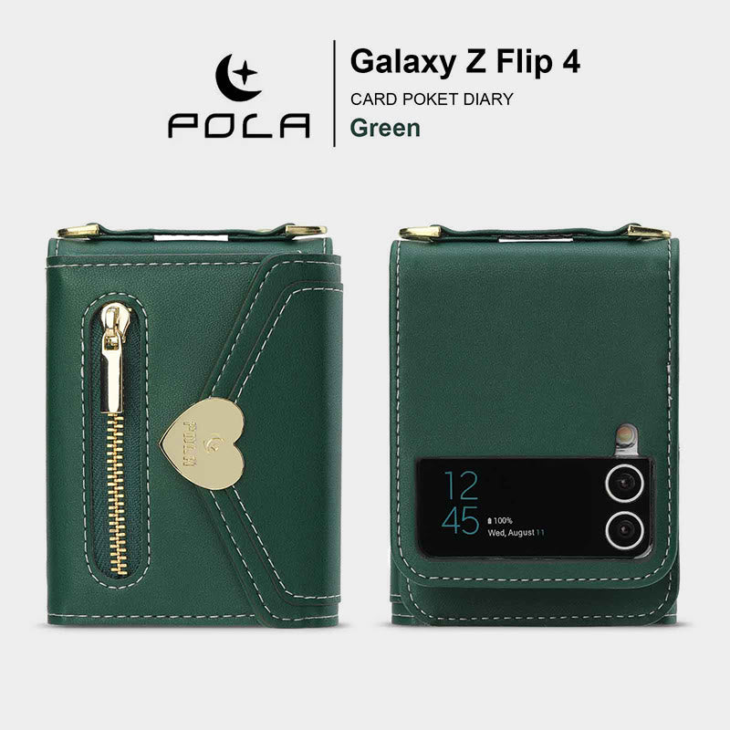 Handyhülle für Samsung Card Zipper Schutzhülle Geldbörse