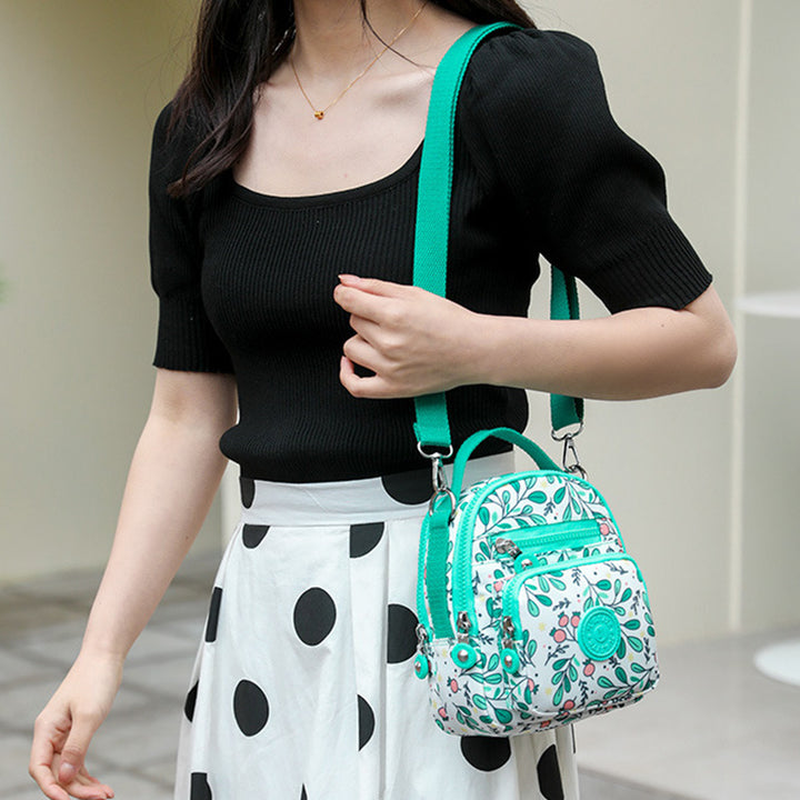 Schultertasche mit Blumenmuster für Damen, Crossbody-Rucksack, Mehrzweck-Umhängetasche