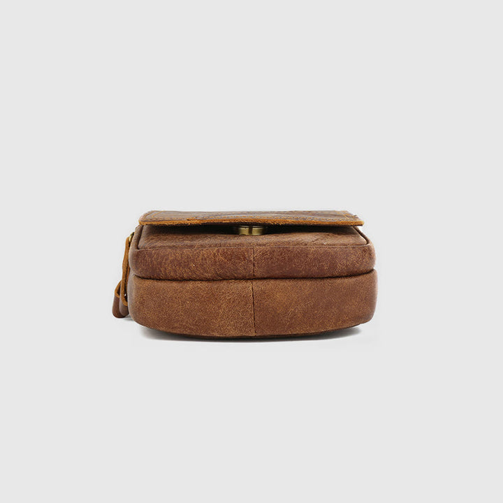 Gürteltasche für Herren, für den täglichen Gebrauch im Freien, Retro-Gürtelschlaufen aus echtem Leder