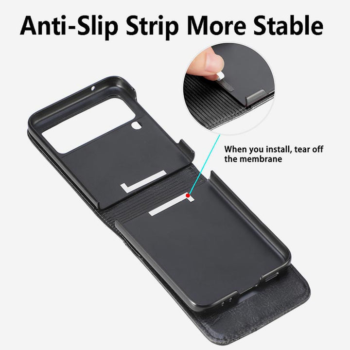 Samsung Galaxy Z Flip&amp; Z Flip 3 4 Handyhülle Leder-Handytasche mit Multi-Slot