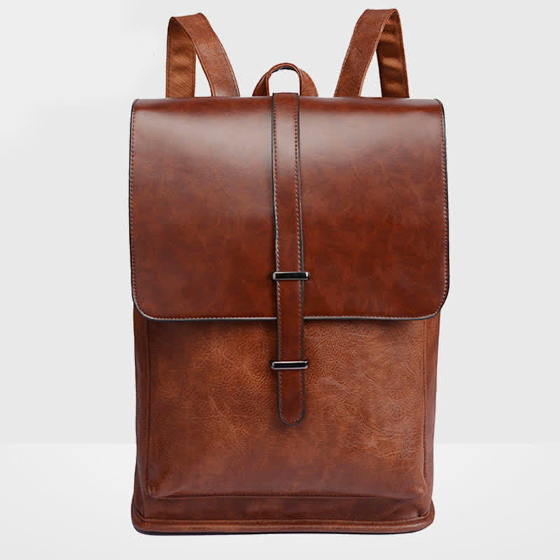 Herren Rucksack Geldbörse PU Leder Laptop Rucksack Reise Business College Büchertasche