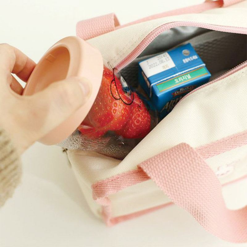 Süße Stickerei Stricken Leinwand Mama Tasche Baby Erwachsene Tragetasche