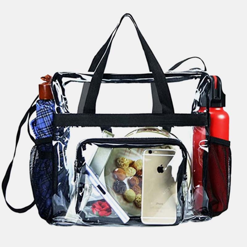 Große, wasserdichte, lässige, transparente Handtasche 