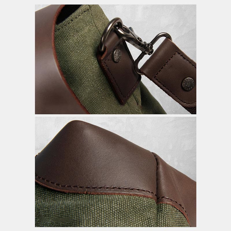 Umhängetasche für Herren, Canvas, lässig, Vintage, Dokumententasche