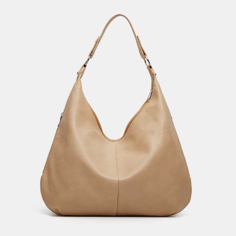 Große Hobo-Tasche aus weichem Leder, Handtasche, Tragetasche für den Alltag für Damen - Maisseide - image 20