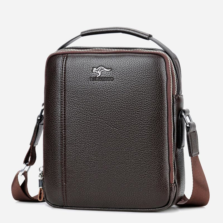 Messenger Bag für Herren aus PU-Leder, minimalistische Business-Umhängetasche