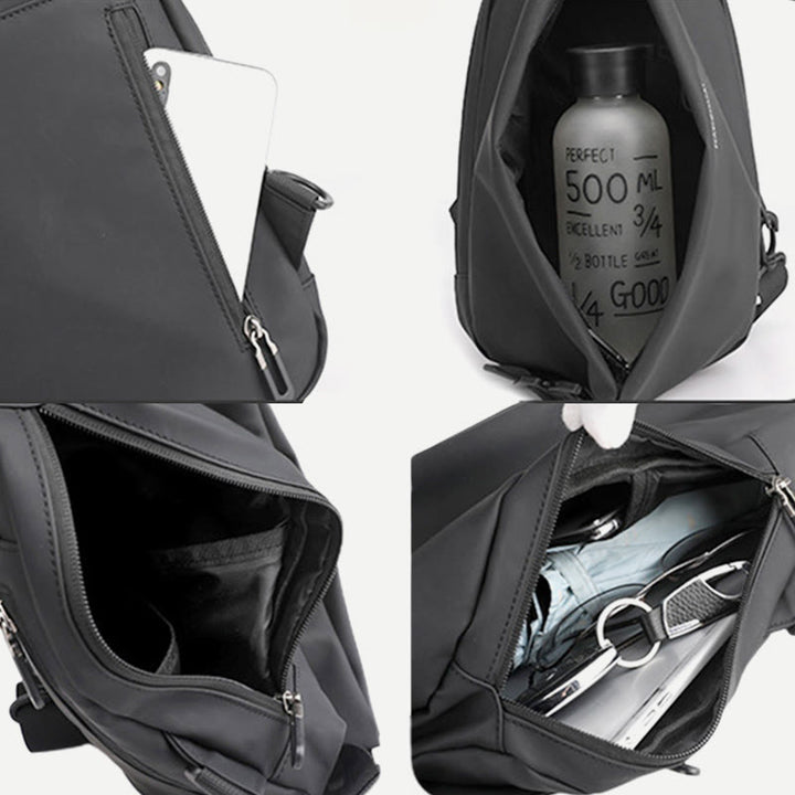 Schultertasche für Herren, multifunktional, wasserdicht, lässig, Umhängetasche