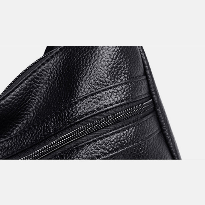 Weiche Umhängetasche mit großem Fassungsvermögen und mehreren Taschen und zwei Fächern