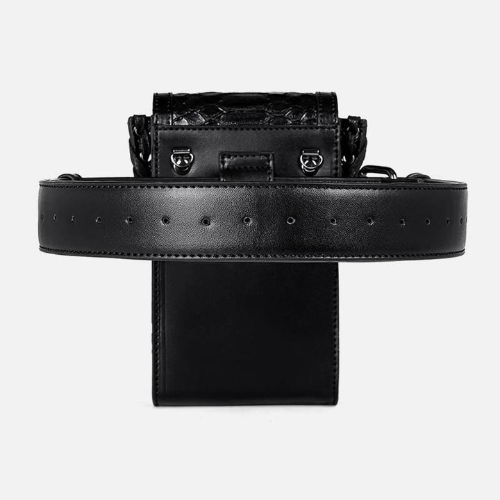 Kunstleder Totenkopf Handytasche Hüfttasche Punk Style Umhängetasche