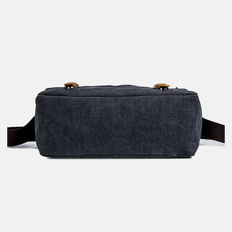 Herren Canvas Messenger Bag Retro Schulter Crossbody Rucksack Geldbörse