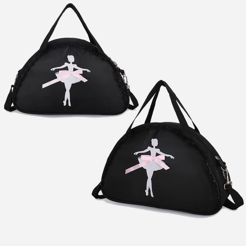 Mädchen Umhängetasche Handtasche Ballerina Muster Nylon Tanztasche
