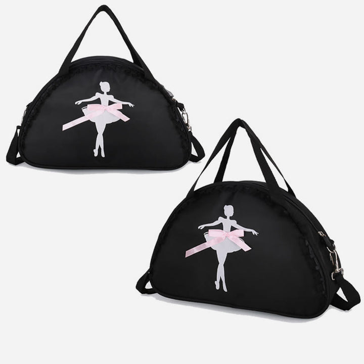 Mädchen Umhängetasche Handtasche Ballerina Muster Nylon Tanztasche