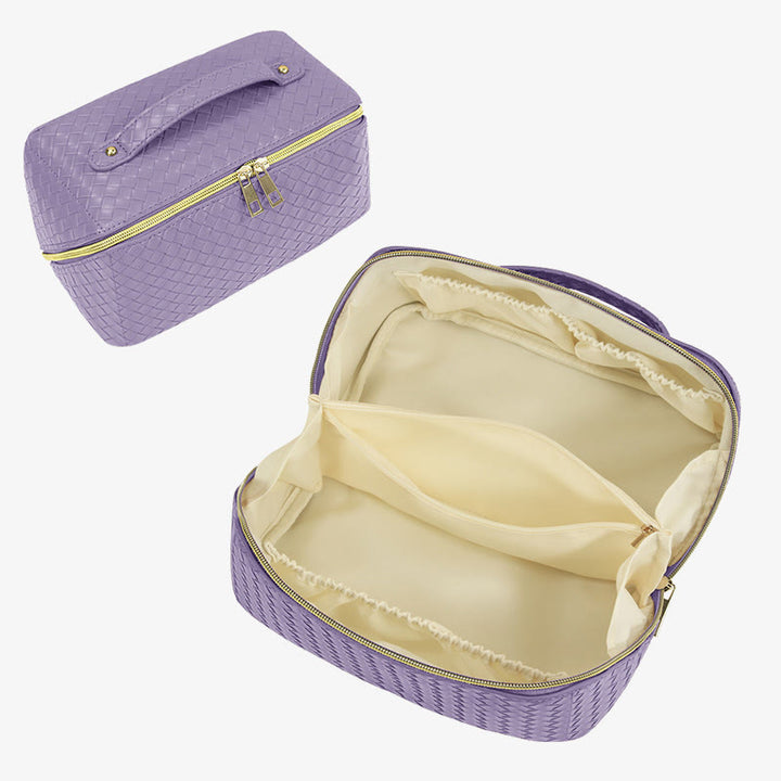 Kosmetiktasche für Damen, Reise, wasserdicht, Make-up-Tasche aus PU-Leder