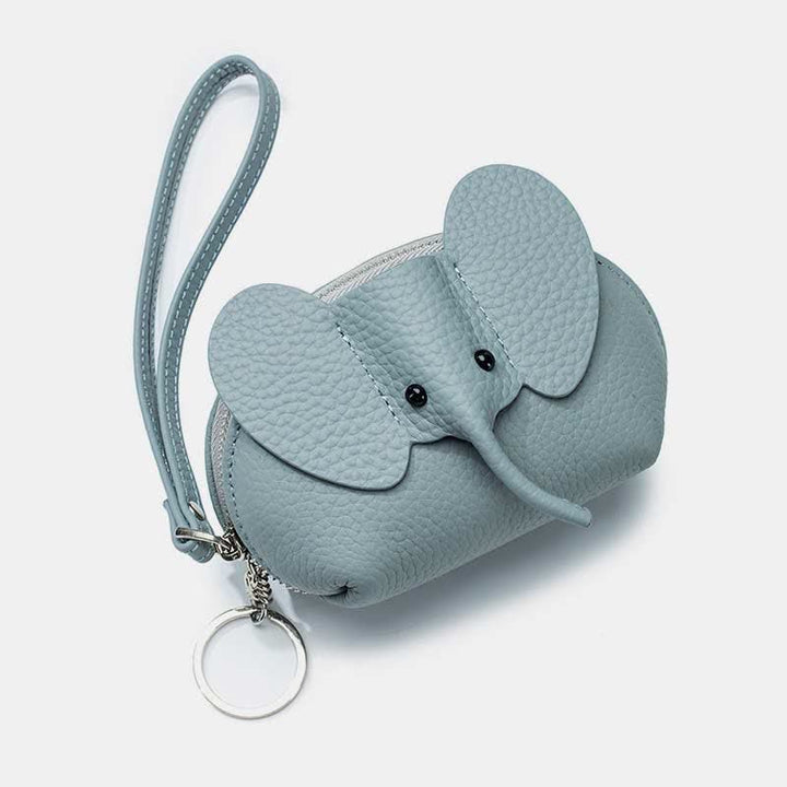 Damen Kleine Geldbörse Elefant Leder Geldbörse Wechselgeldbeutel Armband