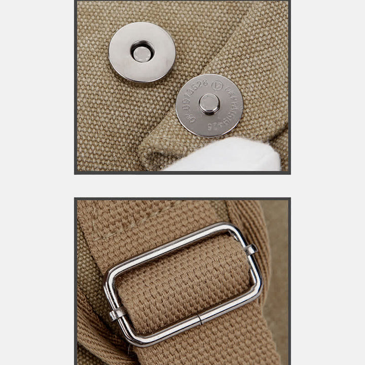 Schultertasche aus Segeltuch für Herren, für Outdoor-Reisen, Camping, Brust, Tagesrucksack