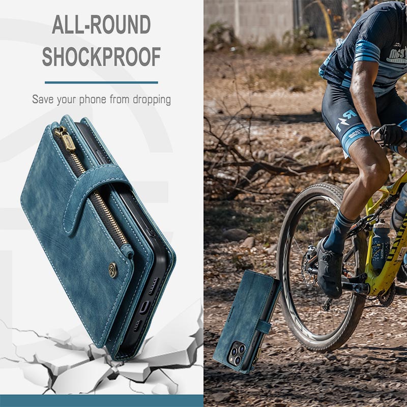 Retro-Handytasche aus Leder für iPhone und Samsung mit Münzfach