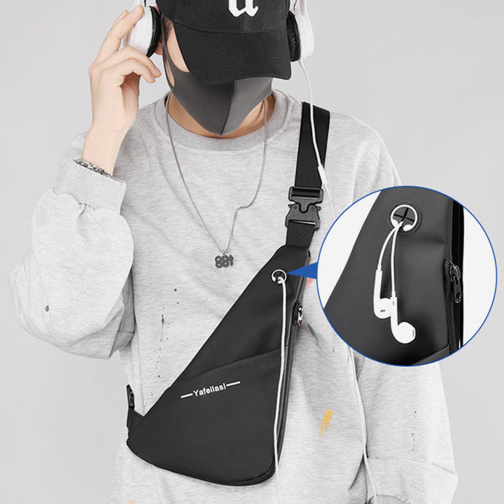 Schultertasche für Herren, wasserdicht, lässig, für den Außenbereich, Umhängetasche