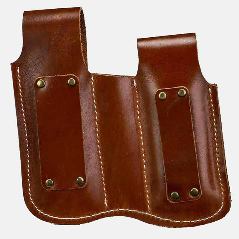 Leder Gürteltasche für Damen und Herren außerhalb des Hosenbundes tragen