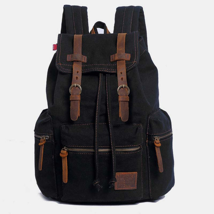 Großer Canvas-Rucksack im Vintage-Stil